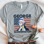 George Sloshington 4th of July Unisex V-Neck T-Shirt