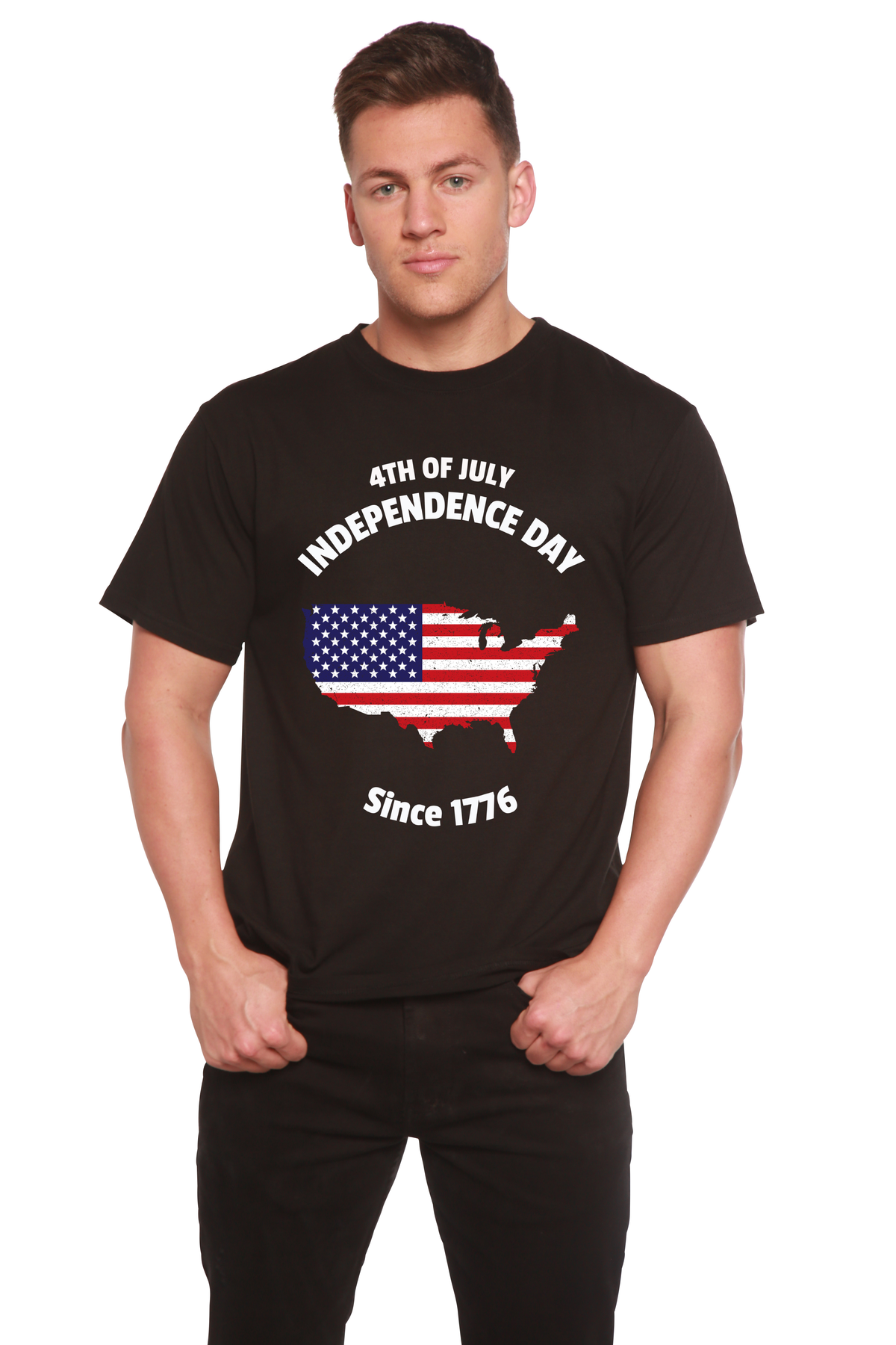 4th of July Men's Bamboo Viscose & Organic Cotton Tee
