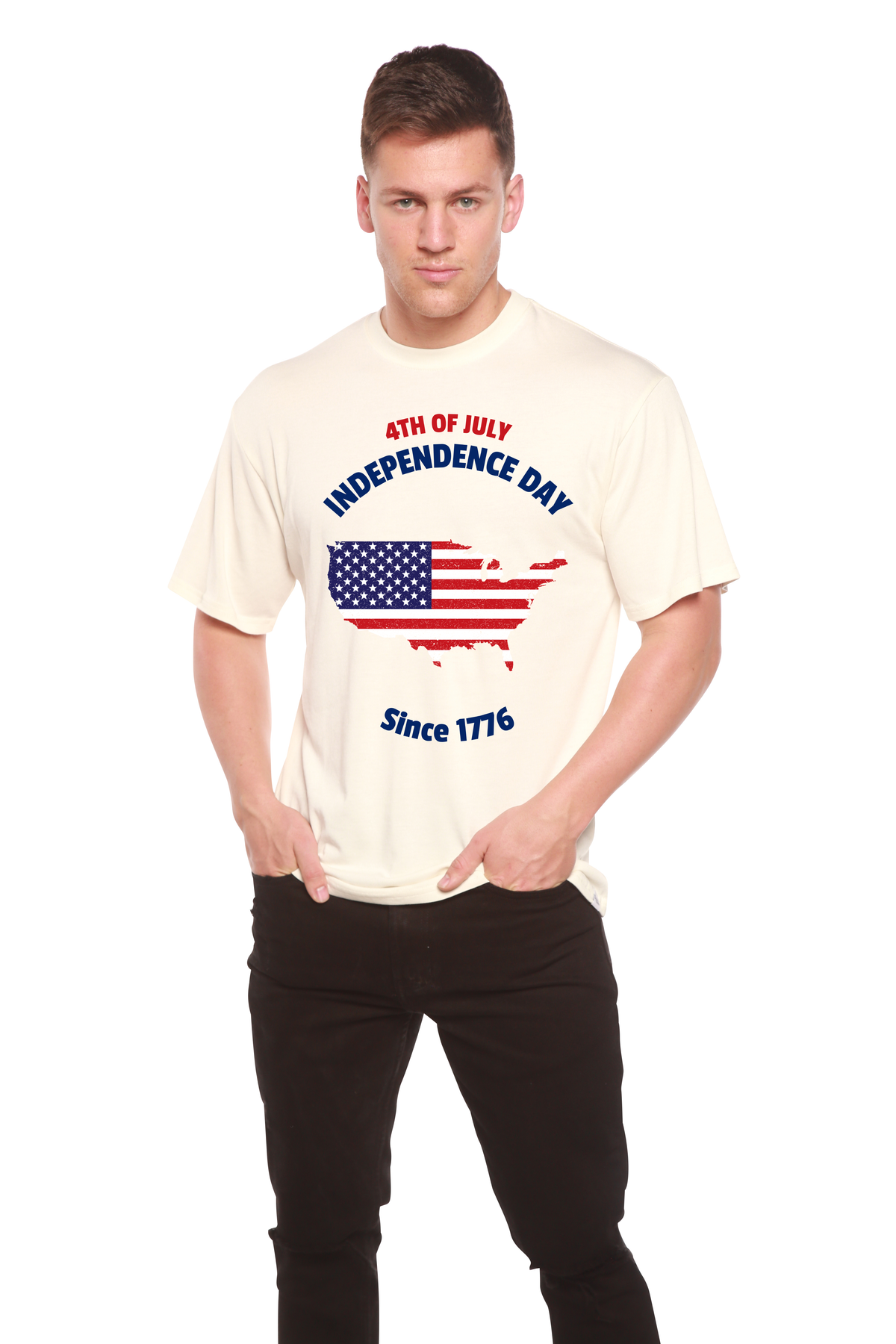 4th of July Men's Bamboo Viscose & Organic Cotton Tee