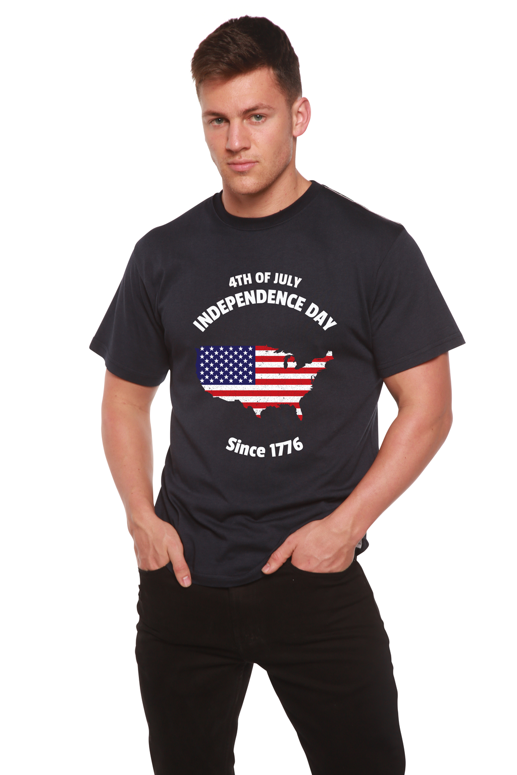 4th of July Men's Bamboo Viscose & Organic Cotton Tee