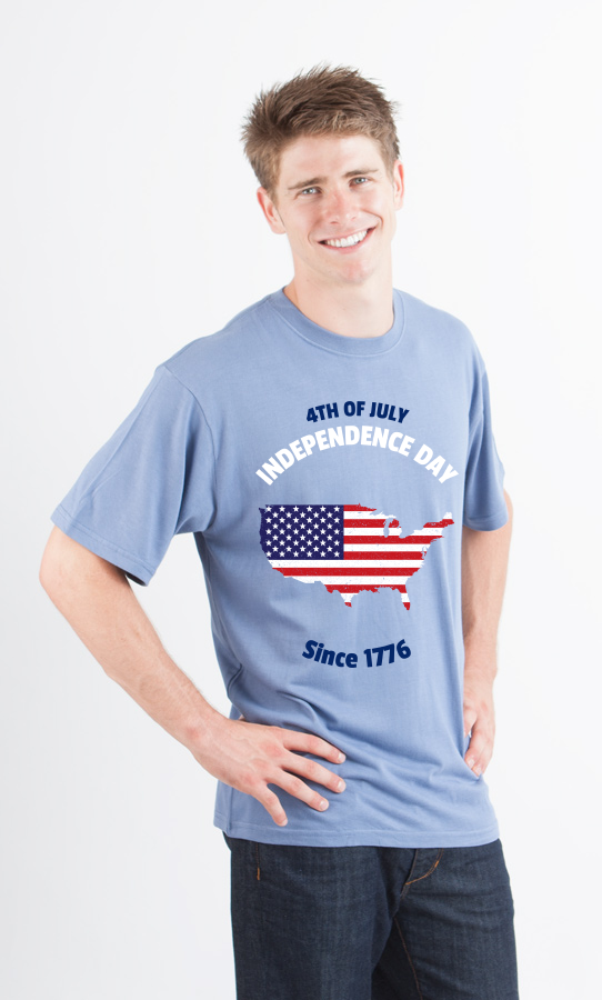 4th of July Men's Bamboo Viscose & Organic Cotton Tee