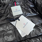 Moncler White Long Down Coat with Detachable Hood