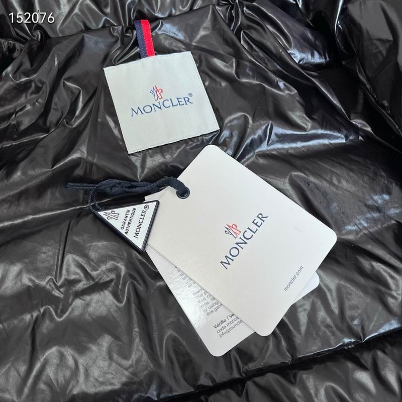 Moncler White Long Down Coat with Detachable Hood