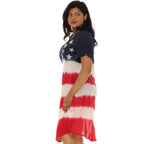 Shoreline Wear Wrapping Stars and Stripes Dress