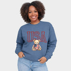 USA Bear Women's Patriotic Graphic Sweatshirt