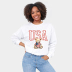 USA Bear Women's Patriotic Graphic Sweatshirt